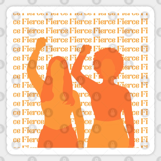 Fierce Women Orange Sticker by Croquis and Delight